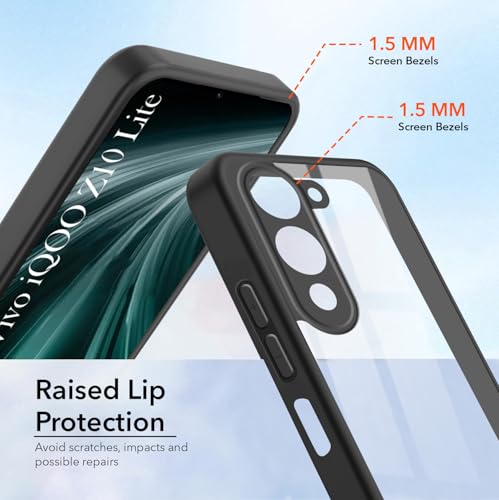 Image of Jkobi Ultra-Hybrid Back Cover Case for Vivo iQOO Z10 Lite (Lifetime Anti Yellow | Anti Scratch | Crystal Clear Shockproof)