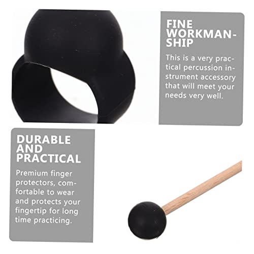 Set 4 Baquetas con Protectores para Dedos para Percusión miniatura 3