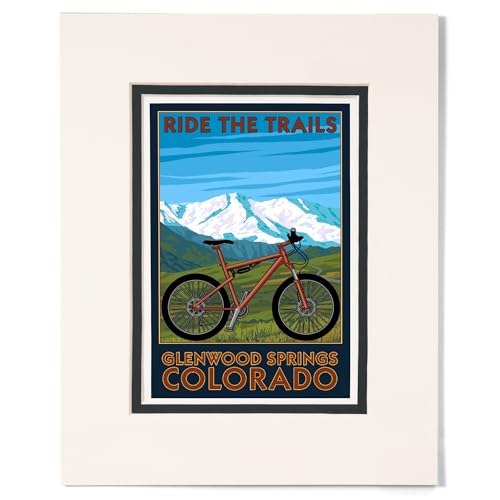 Lantern Press 8x10 Glenwood Springs Mountain Bike Wall Art