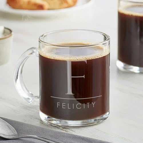 Taza de café de vidrio personalizada con grabado miniatura 4
