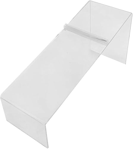 Miniatura 4 de Claro acrílico Lucite solo zapato soporte de exhibición conjunto de 4 PC con tacones inclinado Riser Holder 8 '' x 3 '' x 4 ''Q