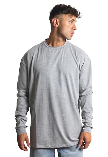T-Shirt Long Basique à Manches Longues gris pour un style minimaliste