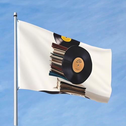 Vinyl Records And Tapes Welcome Garden Flag 4x6 Ft Double Sided No Fade House Yard Flag With Brass Outdoor Banner Decor For Courtyard Porch Lawn Decor
