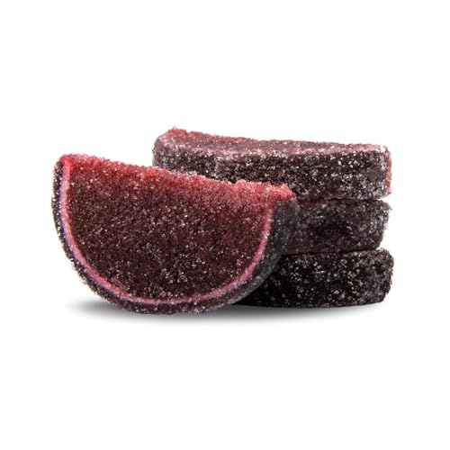NY SPICE SHOP Jelly Fruit Candy - 1 Pound Black Slices Cherry Fruit Gummies - Old Fashioned Candy For Sweet Lovers