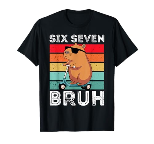 Six Seven Bruh 67 Meme Funny Cute Capybara T-Shirt