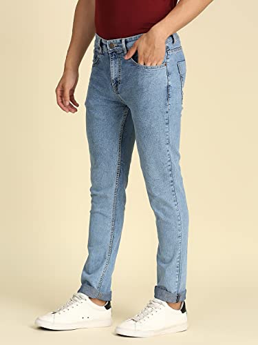 Image of High Star Men Blue Slim Fit Stretchable Jeans