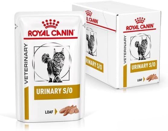 Royal Canin Veterinary Urinary S/O Mousse für Katzen | 4er Pack | 4 x 12 x 85 g | Diät-Alleinfuttermittel für Katzen | Zur unterstützenden Auflösung und Verringerung von Struvitsteinen