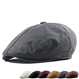 Fashion Men's Cap Classic Leather Newsboy Ivy Hat Caps for Men Flat Cap Irish Cabbie Gatsby Cap Fish