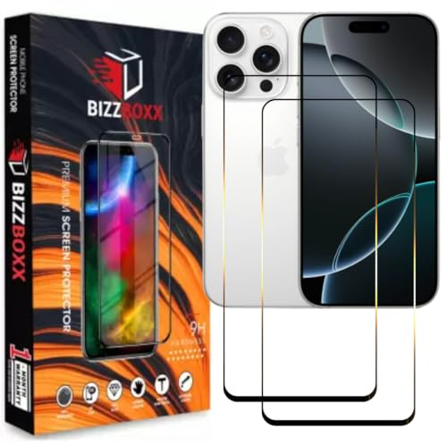 Image of Compatible With Apple iPhone 16 Pro Max Tempered Glass Screen Protector With Precise Edges iphone 16 pro Max - High Definition, Easy Install, Anti-Fingerprint (iPhone 16 Pro Max) - Pack of 2