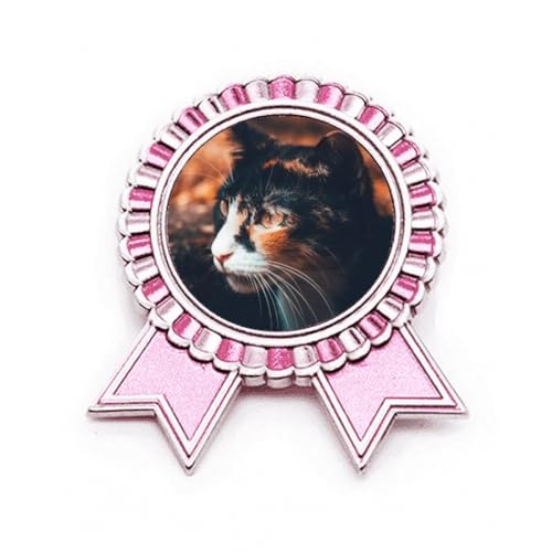 Broche chat marron rétro pour accessoiriser un manteau d'automne ou un gilet