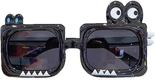 نظارة شمس بتصميم ديناصور لطيف للأطفال بإطار مربع لطيف للأولاد والبنات، نظارة سفر للأطفال واكسسوارات التصوير الفوتوغرافي، لون الحلوى