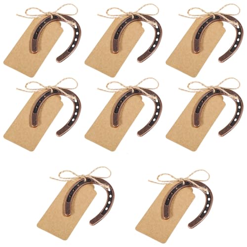 Weenwill Hufeisen Deko Set,8 PCS Hufeisen Glücksbringer mit Kraftpapieranhänger und Schnur,Glücksbringer-Hufeisen als Hochzeitsgeschenk für Vintage-Hochzeitsdekorationen,Dankeskarten Weenwill Hufeisen Deko Set,8 PCS Hufeisen Glücksbringer mit Kraftpapieranhänger und Schnur,Glücksbringer-Hufeisen als Hochzeitsgeschenk für Vintage-Hochzeitsdekorationen,Dankeskarten