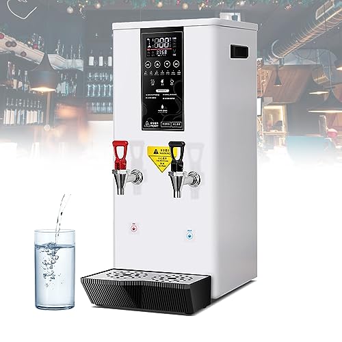 Caldera de urna de agua comercial, capacidad de 50 litros que hace hasta 100 tazas en un solo uso, acero inoxidable, negro