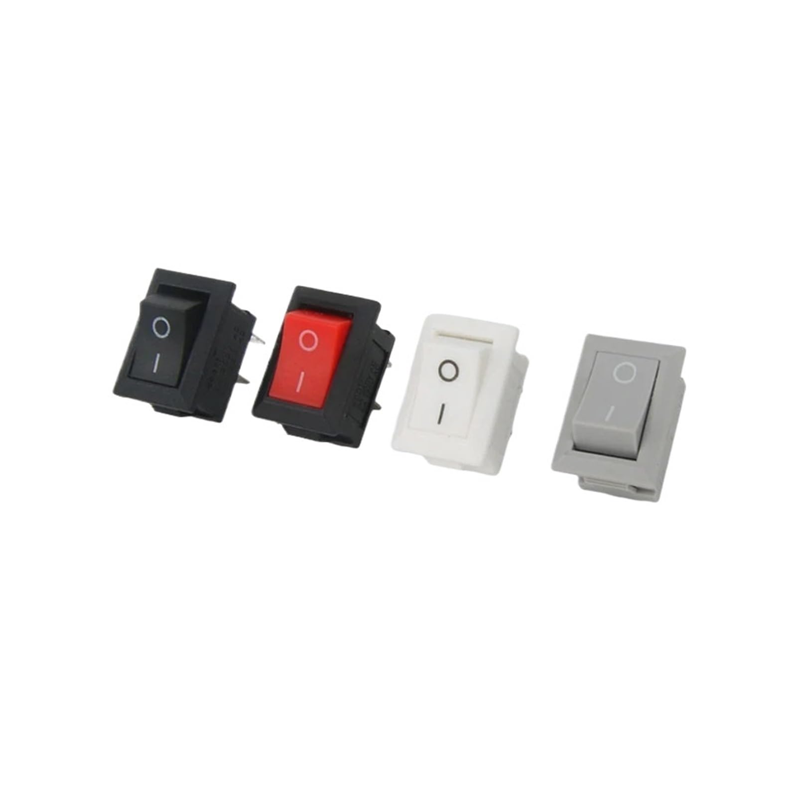 10 sztuk/partia KCD11 2 piny 10 x 15 mm przełącznik przyciskowy SPST 3A 250V AC Snap-in On/Off Przełącznik kołyskowy (2pin biały biały)