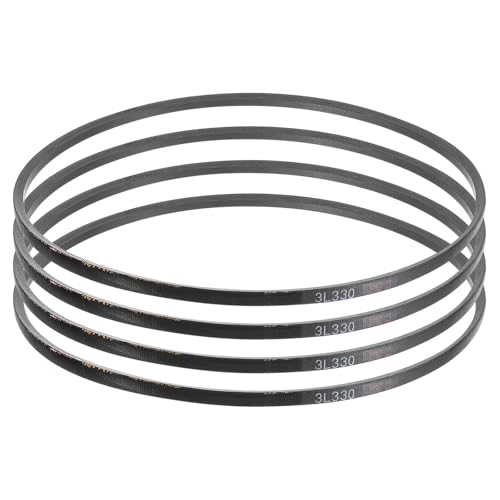 uxcell 4 Pcs 3L330 Classic Wrapped Rubber V-Belt, 33"(838mm) Outside Circumference, 3L Profile V Belt 3/8" Width 7/32" Height