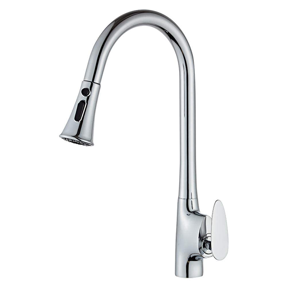 Robinet de cuisine noir et chrome haut de gamme mitigeur A437 rotatif