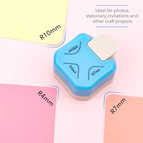 BAOFALI Paper Corner Rounder Punch,3 in 1 Round Corners Cutter (R4mm, R7mm, R10mm) 3-Way Paper Edge Cutter Corner Rounder for Cardstock Crafts, Photo Card Making, Scrapbook Supplies DIY Projects by BAOFALI - Image 2