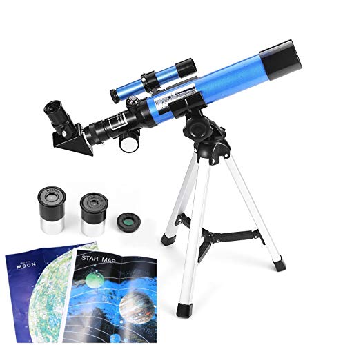 MaxUSee Kids Telescope 400x40mm with Finder Scope for Kids & Beginners + Portable 10X42 HD Monocular with BAK4 Prism FMC Lens for Moon Viewing Bird Watching Wildlife Scenery