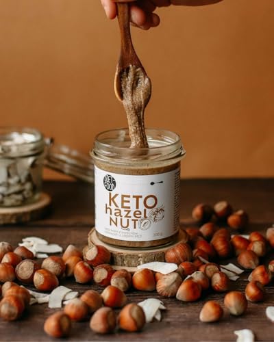 DIET-FOOD - Nuss Nougat Creme - Nuss Nougat Creme Ohne Palmöl - Ohne Zucker - Low Carb Schokocreme - Mit MCT-Öl 300g