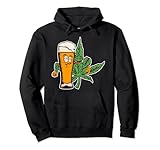 Herren Bier und Marihuana 420 Hanf und Bierkrug Pullover Hoodie