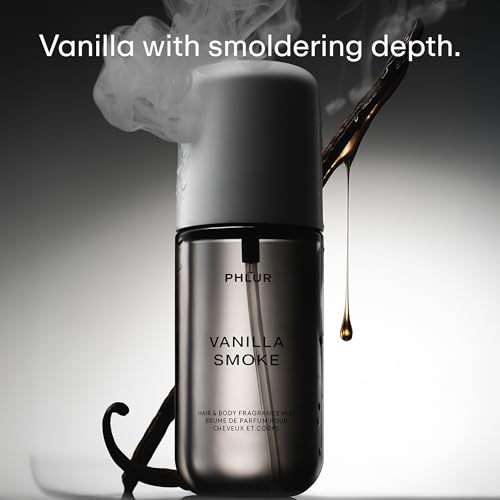 Image of PHLUR Vanilla Smoke Body Mist, 3 Fl Oz - Hair and Body Perfume for Women | Woody Vanilla Perfume Body Spray with Bergamot, Cacao, Incense and Amber Fragrance
