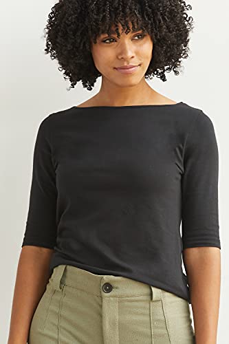 Women's Organic Pima Cotton Half Sleeve Boat Neck Top2