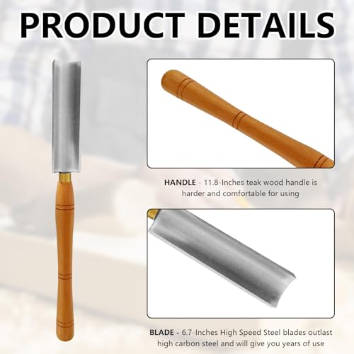 Wood Turning Chisel, Turning Tool Set 30mm Roughing Gouge Wood Turning Tools Wood Lathe Chisel Turning Tool Professional Turning Knife Accessories for Wood Lathes Lathes 8 Wood Turning Chisel, Turning Tool Set 30mm Roughing Gouge Wood Turning Tools Wood Lathe Chisel Turning Tool Professional Turning Knife Accessories for Wood Lathes Lathes - Image 8