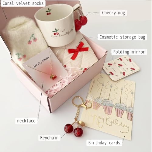 Best Friend Birthday Gifts.Birthday Gifts for Women,Girlfriend.Birthday Gifts for Bestie,teengirl,daughter,Cherry series gifts2