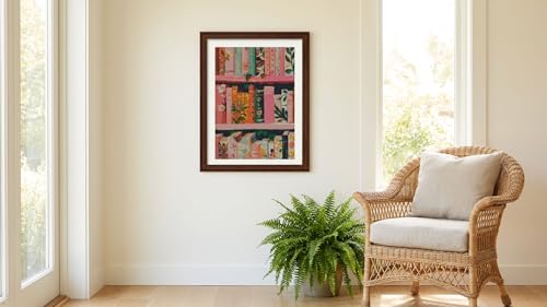 Image of Bookshelf Cross Stitch Kits, Embroidery Starter Kit for Adult Beginners, 11CT Cross-Stitch Patterns Dimensions Kit Arts，Needlepoint Kit Crafts for Home Decor 15.7x11.8 inch