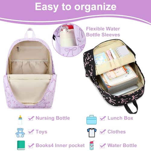 Image of LOIDOU Backpack for Girls School Backpacks Bookbags for Elementary Middle School Women Laptop Backpacks (purple-1, L-17)