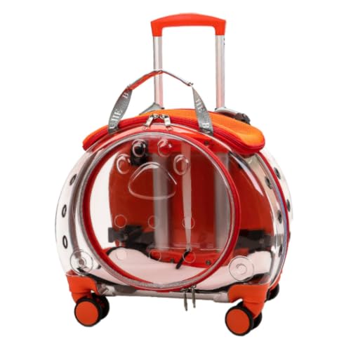 Maleta para perros pequeños con ruedas y ventilación que elimina el estrés del viaje 2