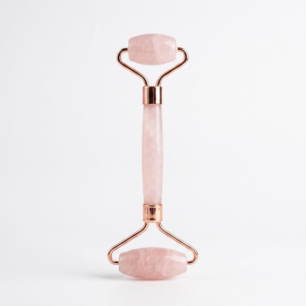 Massageador Facial Jade Roller - Quartzo Rosa