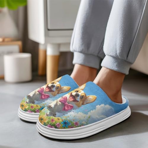 Xoenoiee Slippers for Women, Warm Comfy House Slippers with Anti-Skid Rubber Sole for Men Indoor Outdoor Fuzzy House Shoes3