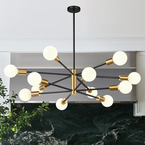 ELEPHANTBOAT® Modern Metal Chandelier Light Fixture,12-Light Mode...
