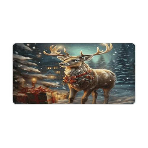 Christmas Gift Reindeer Desk Pad rubber base grande 30x60cm