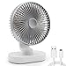 Mini Ventilator, Leiser und leistungsstarker Tischventilator, Ventilator USB 6.5 inch, 4 Geschwindigkeitsstufen, Drehbarer, Tragbarer deal für Zuhause Schlafzimmer Büro Outdoor Aktivitäten(Silber)