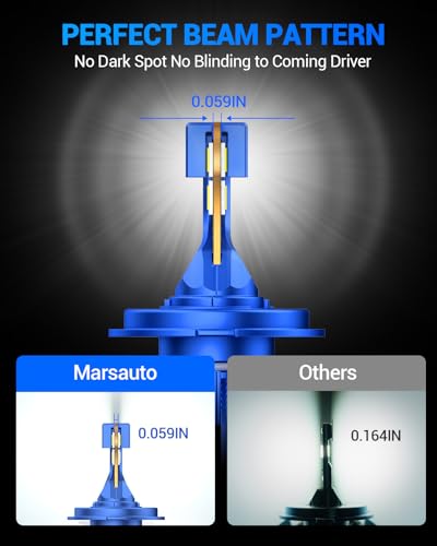 Image of Marsauto 2026 H4 Fog Light, Super Bright and 60000HRS Lifespan H4 Fog Bulb, Non-polarity, 3 Min Installation, Pack of 2