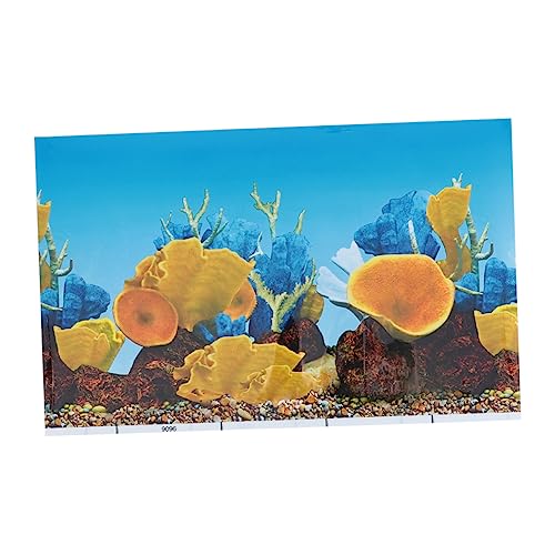 FONDOTIN 水槽の背景紙 スポンジ 水生の 魚の壁紙 魚の水族館のアクセサリー マクラメ壁掛け装飾 水族館の空気ポンプ エアポンプ バブル 海 水槽用装飾壁紙 粘着ステッカー Colorful