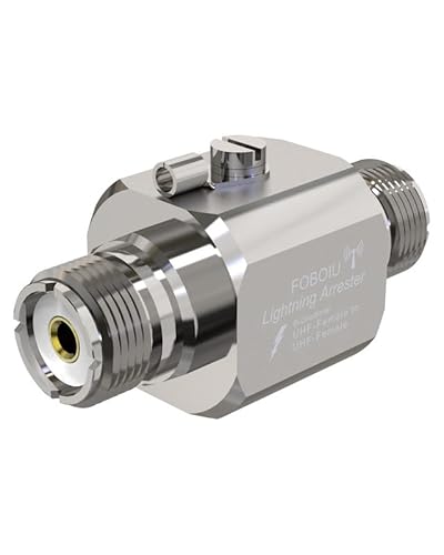 Foboiu Koaxialer Blitzableiter, UHF-Buchse auf Buchse, Entstörer, Koaxialkabel, Lightning-Überspannungsschutz für HF-Radio, RF, VHF, UHF, CB, Schinken, Zwei-Wege-Radio-Schinkenantenne Foboiu Koaxialer Blitzableiter, UHF-Buchse auf Buchse, Entstörer, Koaxialkabel, Lightning-Überspannungsschutz für HF-Radio, RF, VHF, UHF, CB, Schinken, Zwei-Wege-Radio-Schinkenantenne