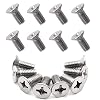 8pcs Stainless Steel Brake Disc Rotor Screws 93600-06014-0H- Compatible With Honda, Acura, Hyundai and Kia Models, Stainless Steel Retaining Screws for Front and Rear