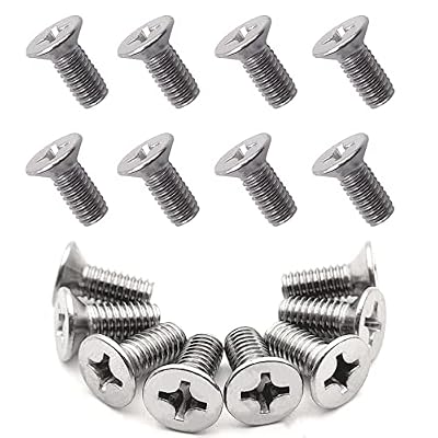 8pcs Stainless Steel Brake Disc Rotor Screws 93600-06014-0H- Compatible With Honda, Acura, Hyundai and Kia Models, Stainless Steel Retaining Screws for Front and Rear