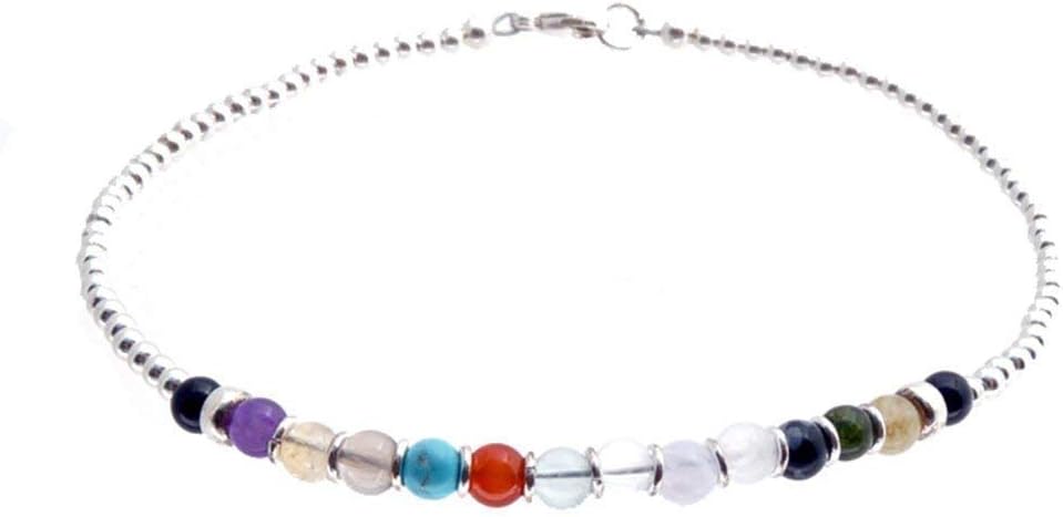 Sobriety Bracelet/Anklet, One Bead for Each Step, 12 Step AA Jewelry Twelve Step Gifts Sober Alcoholics Anonymous Addiction Recovery Anniversary Sm/XXL Adjustable