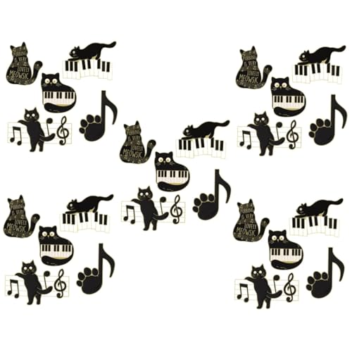 Broches note de musique chat pour réparer visuellement ou égayer un vêtement uni