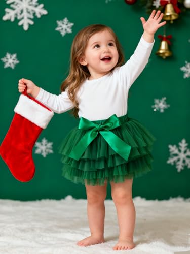 Image of 6M-3T Infant Baby Girl Tutu Skirt Toddler Girls Solid Color Tulle Skirts Birthday Outfits with Headband
