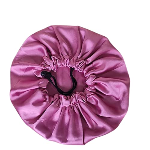 ᵀᴹ Reversible Double Layer Large Sleep Cap Hair Bonnet |Handmade Pure Satin Fully Reversible Luxuries Satin Sleep Adjustable Cap for Women Girls Kids| (Onion)-image-25