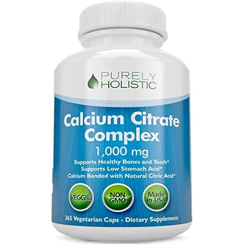 Purely Holistic Calcium Citrate 1000mg - 365 Capsules Cover