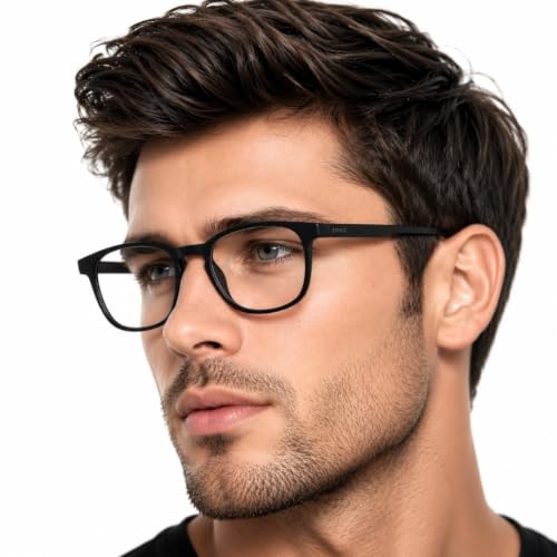 Image of Matte 3-in-1 Black Clip-On Eyeglasses Combo | Polarized & Night Vision Lenses