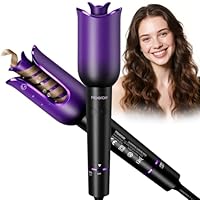 MOERAE Rizador de Pelo Automatico, Rizador Pelo Ondas con Iones Negativos, Protección Contra el Calor, 3 Temperatura 160-220℃, Rizador Automático de Pelo Inteligente para Cabello Largo 23mm