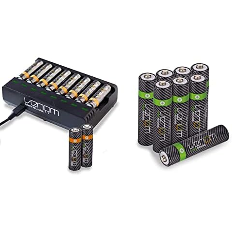 Venom Power Battery Dock with 10 Batteries Cover