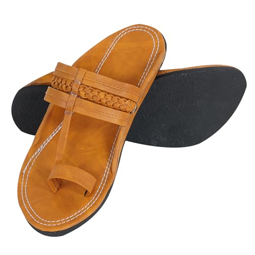 Image of DFR Ethnic Sandals For Boys Men, Comfortable Men's Rajasthani Slipper Chappals